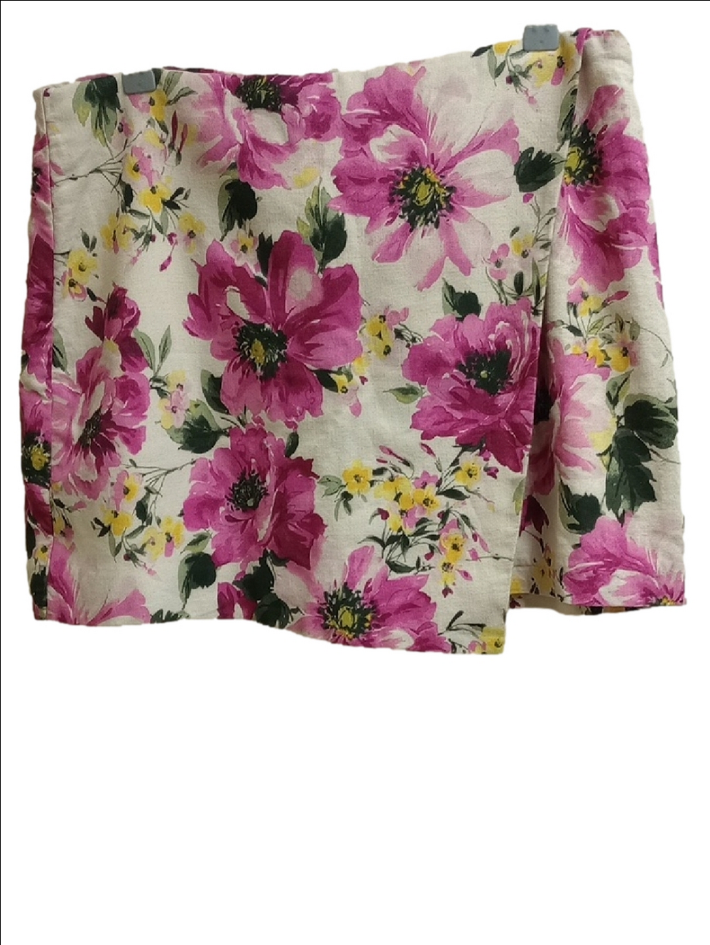 🆕🌸 ABERCROMBIE & FITCH "SCARLET" ASYMMETRICAL LINEN BLEND FLORAL SKIRT SKORT🌸 - Picture 2 of 10